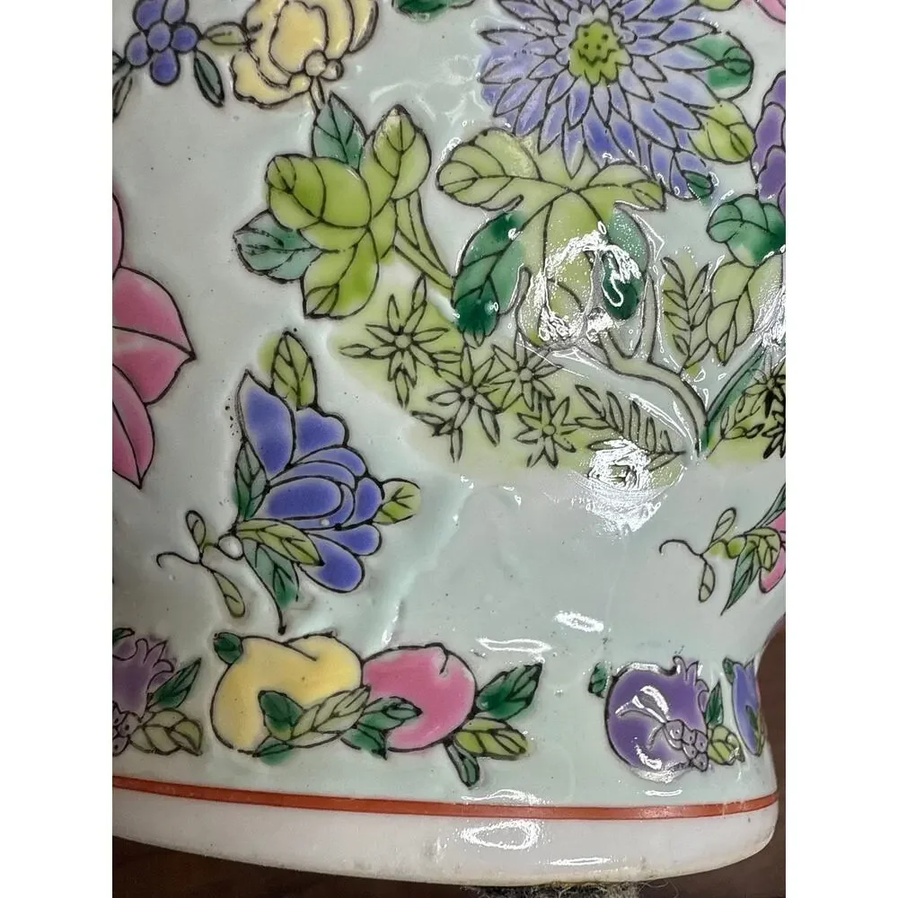 Chinese Porcelain Large Vase Thousand Flowers Famille Rose Collectible Décor 12